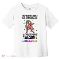 Rare Disease Warrior Unicorn Awareness Toddler T-Shirt thumb 0