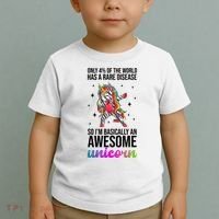 Rare Disease Warrior Unicorn Awareness Toddler T-Shirt thumb 2