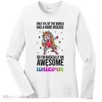 Rare Disease Warrior Unicorn Awareness Women's Long Sleeve Shirt thumb 0