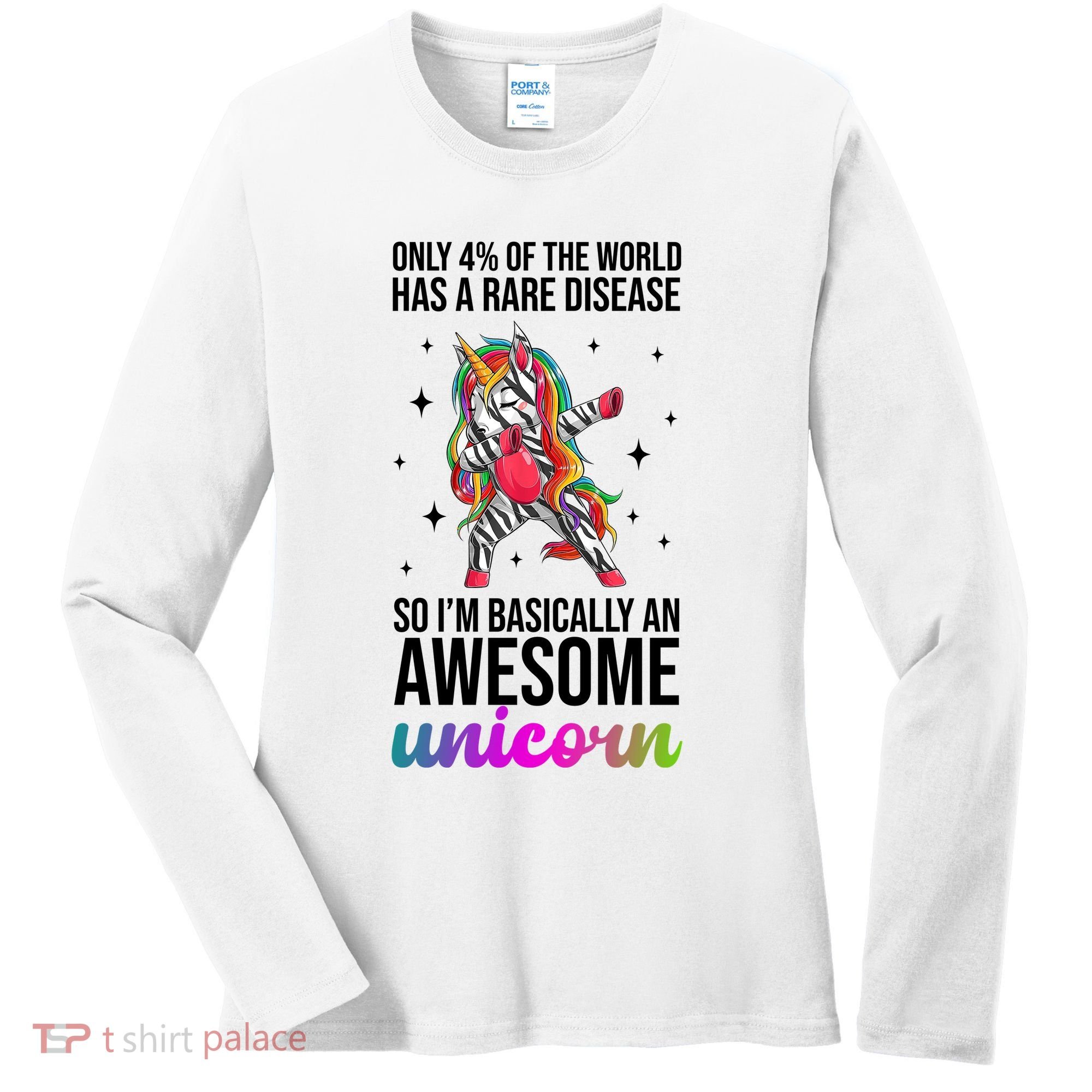 Rare Disease Warrior Unicorn Awareness Women's Long Sleeve Shirt