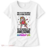 Rare Disease Warrior Unicorn Awareness Women's T-Shirt thumb 0