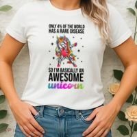 Rare Disease Warrior Unicorn Awareness Women's T-Shirt thumb 2