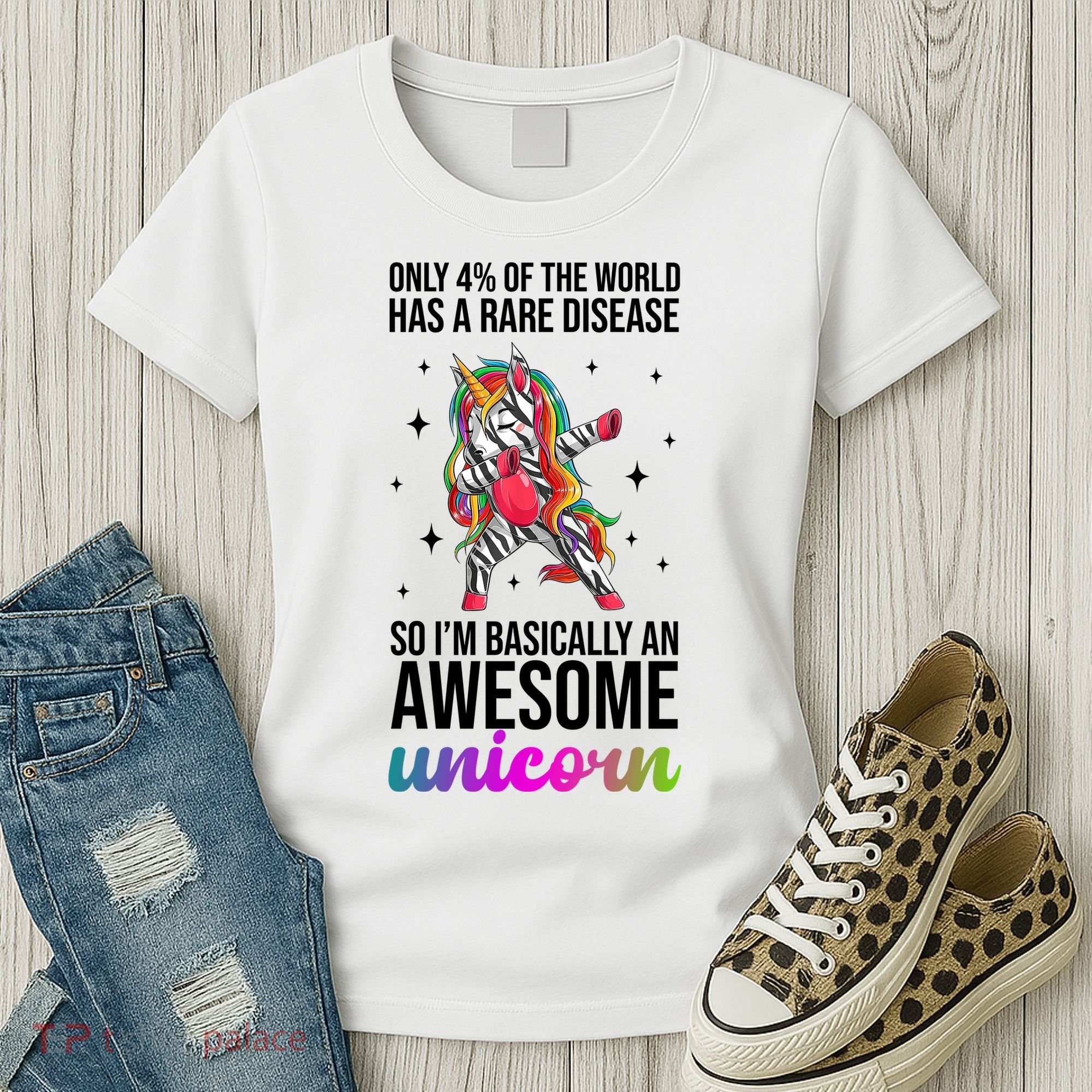 Rare Disease Warrior Unicorn Awareness Women's T-Shirt