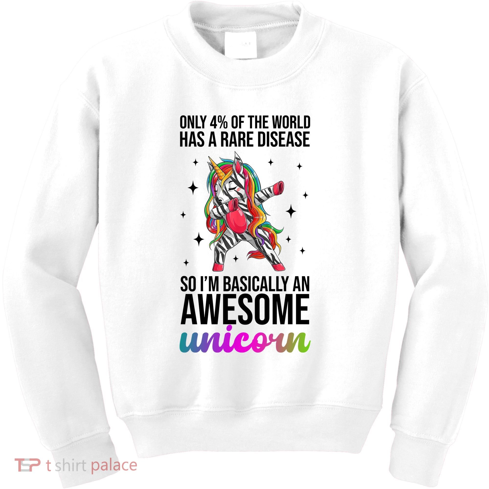 Rare Disease Warrior Unicorn Awareness Kids Sweatshirt