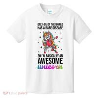 Rare Disease Warrior Unicorn Awareness Kids T-Shirt thumb 0