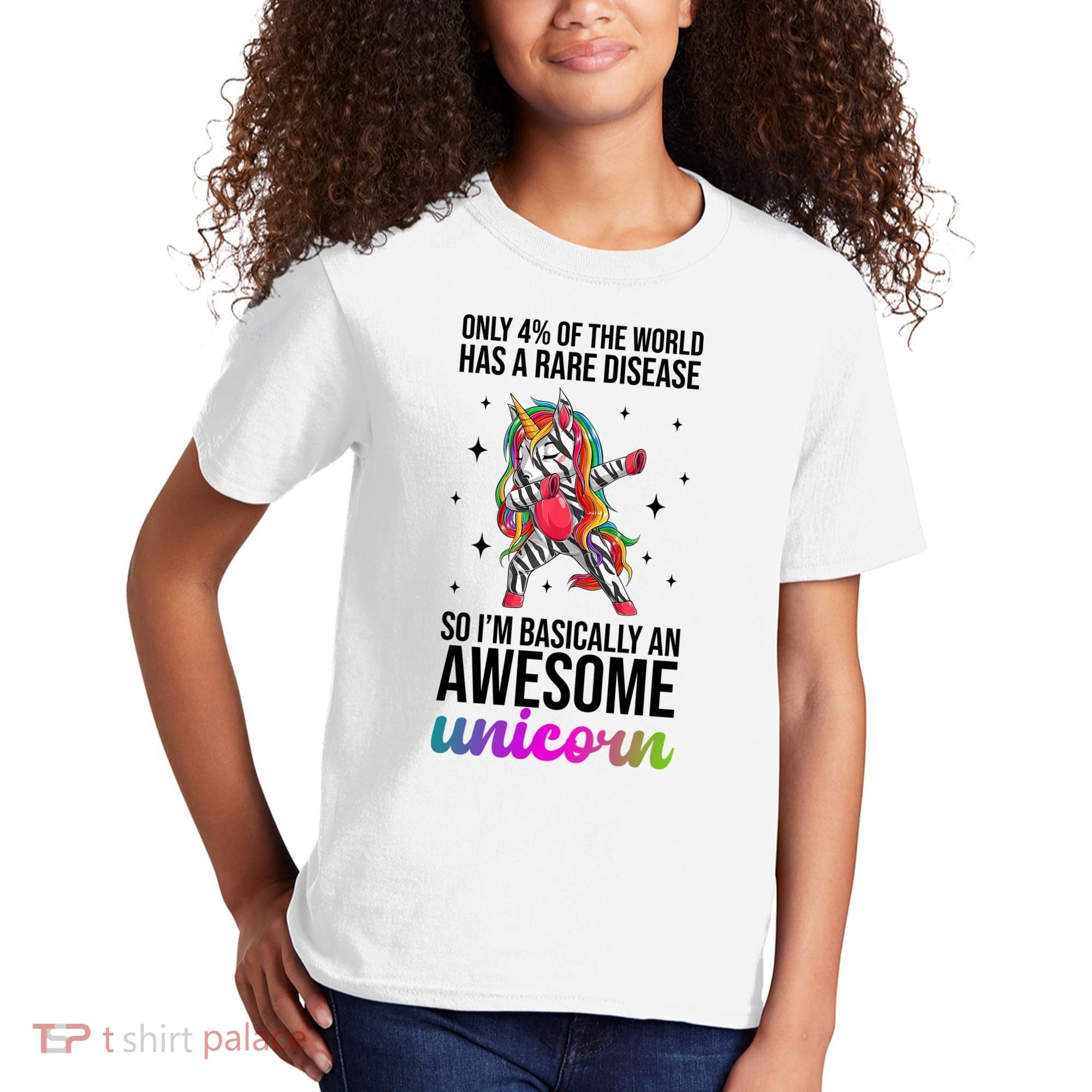 Rare Disease Warrior Unicorn Awareness Kids T-Shirt