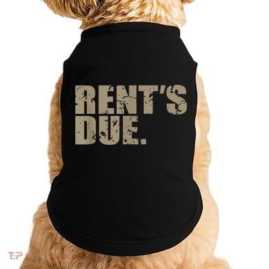 Rent's Due Work Hard Bodybuilder Weightlifting Distressed Doggie Tank