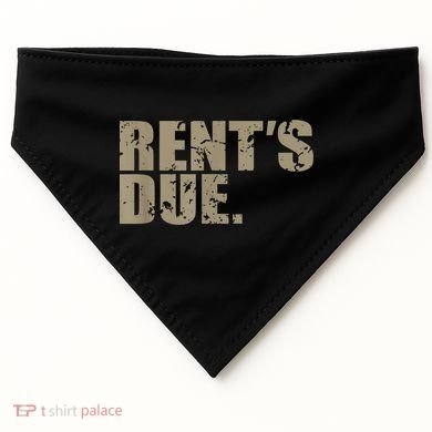 Rent's Due Work Hard Bodybuilder Weightlifting Distressed USA-Made Doggie Bandana