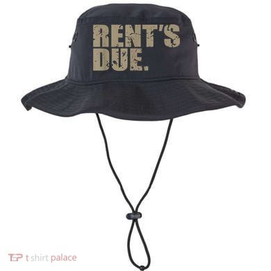 Rent's Due Work Hard Bodybuilder Weightlifting Distressed Bucket Hat