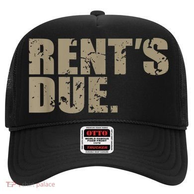 Rent's Due Work Hard Bodybuilder Weightlifting Distressed Hat