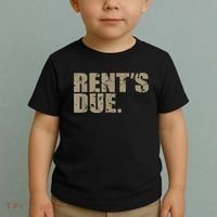 Rent's Due Work Hard Bodybuilder Weightlifting Distressed Toddler T-Shirt thumb 2