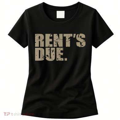 Rent's Due Work Hard Bodybuilder Weightlifting Distressed Women's T-Shirt