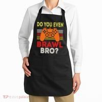 Retro Do You Even Brawl Bro Funny All Star Brawl Star Apron thumb 2
