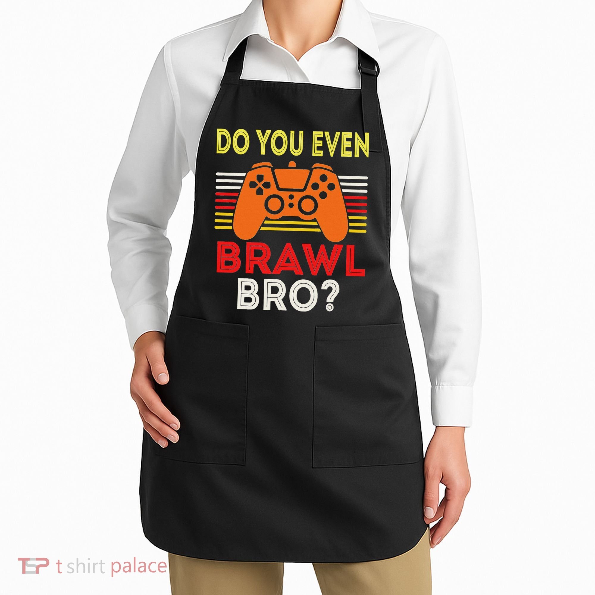 Retro Do You Even Brawl Bro Funny All Star Brawl Star Apron