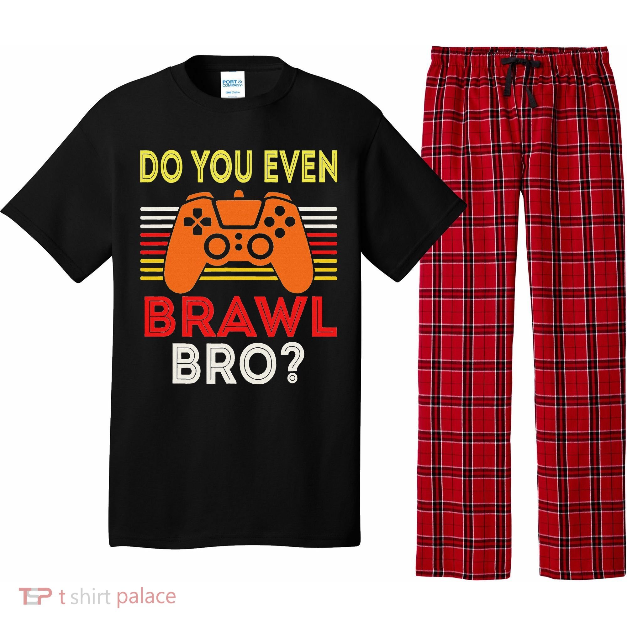 Retro Do You Even Brawl Bro Funny All Star Brawl Star Pajama Set