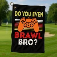 Retro Do You Even Brawl Bro Funny All Star Brawl Star Golf Towel thumb 1