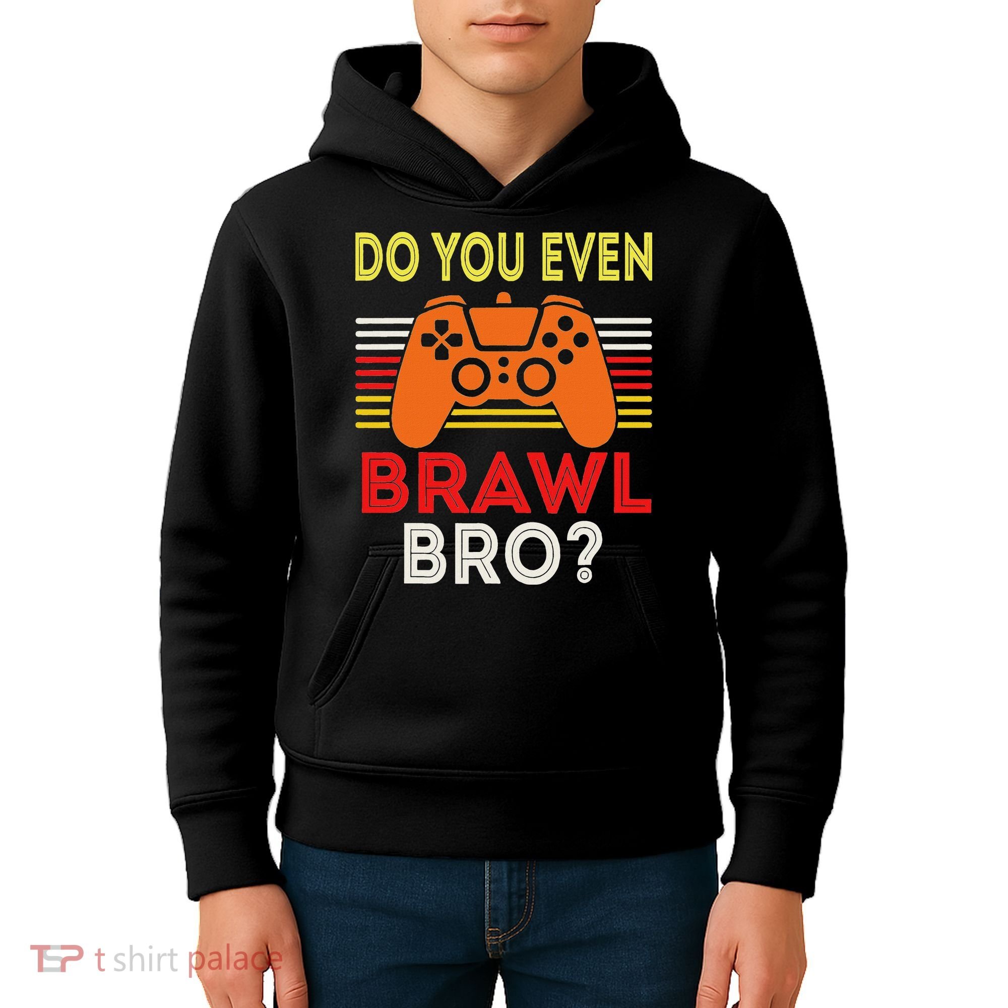 Retro Do You Even Brawl Bro Funny All Star Brawl Star Kids Hoodie