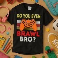 Retro Do You Even Brawl Bro Funny All Star Brawl Star Kids T-Shirt thumb 3