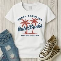 Retro Est 1587 Obx North Carolina Nc Women's T-Shirt thumb 3
