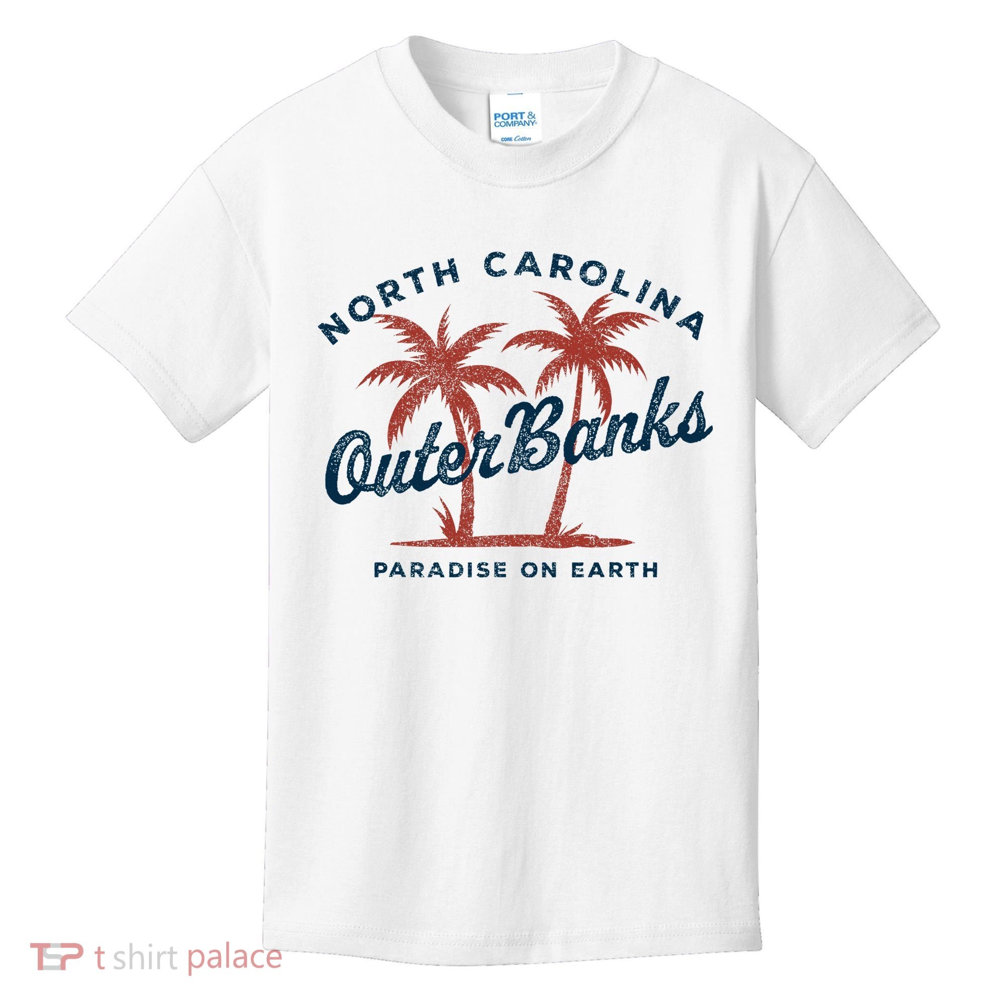 Retro Est 1587 Obx North Carolina Nc Kids T-Shirt