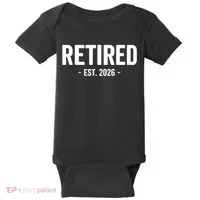 Retired Est 2026 Retirement Gift Baby Bodysuit thumb 0