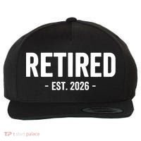 Retired Est 2026 Retirement Gift Wool Snapback Cap thumb 0
