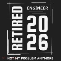 Retired Engineer 2026 Not My Problem Anymore Golf Towel thumb 3