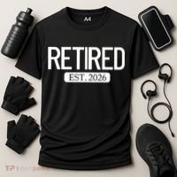 Retired Est. 2026 Work Retirement Gift Cooling Performance Crew T-Shirt thumb 3