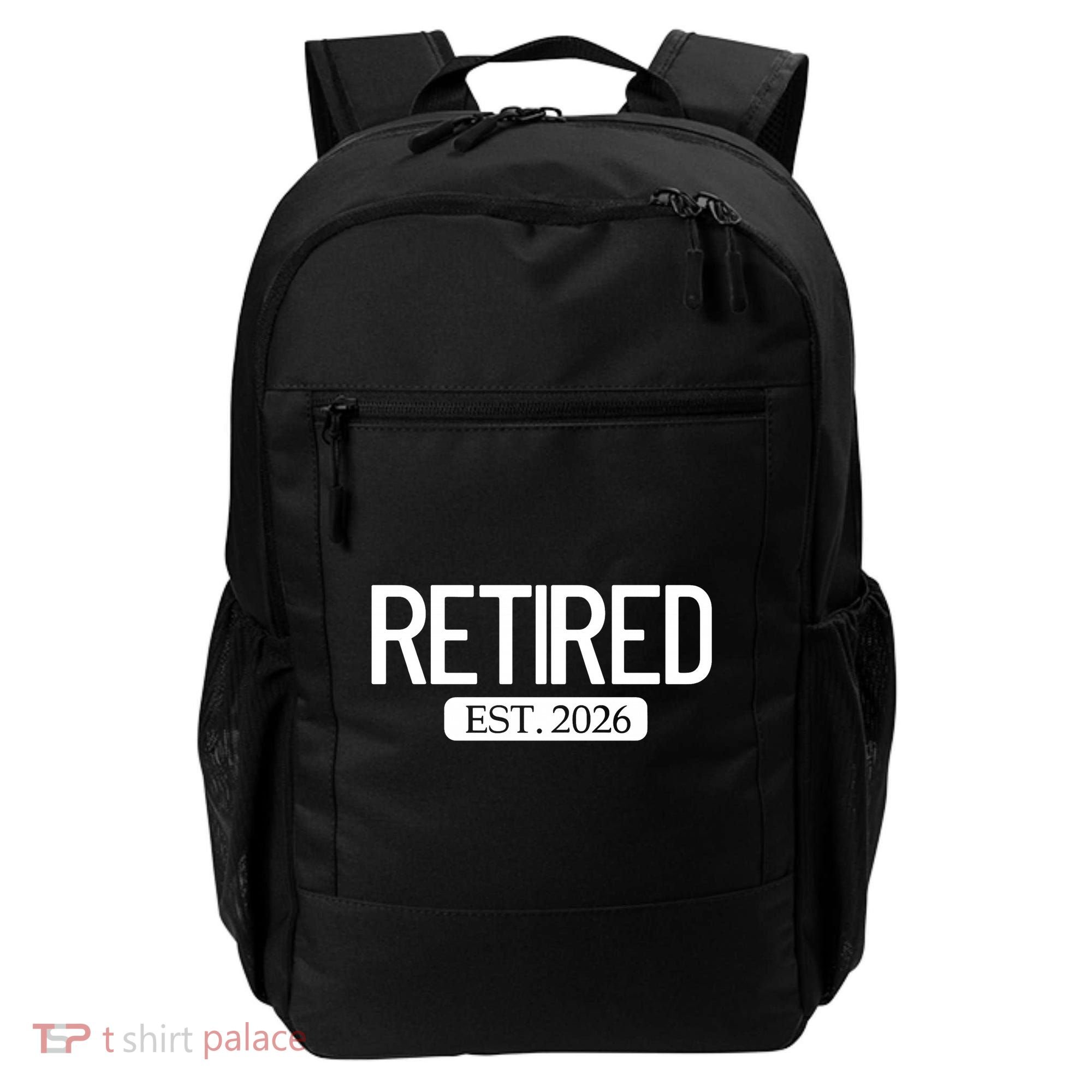 Retired Est. 2026 Work Retirement Gift Backpack