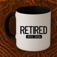 Retired Est. 2026 Work Retirement Gift Coffee Mug thumb 2
