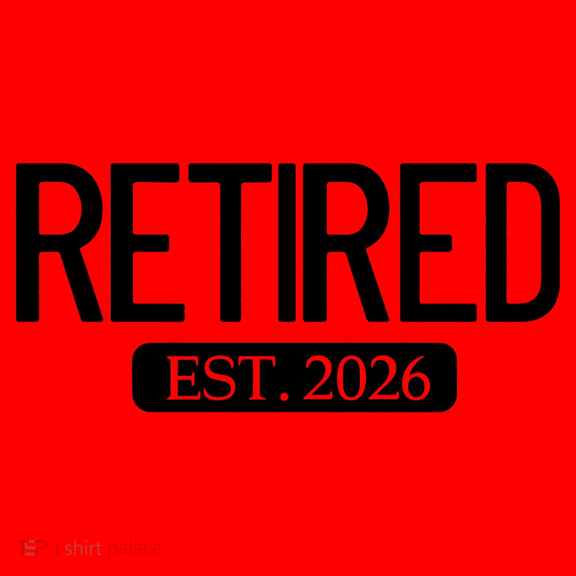 Retired Est. 2026 Work Retirement Gift Santa Hat