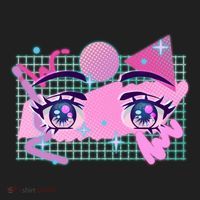 Retro Eighties 80's Pop Art Kawaii Anime Eyes Women's Sweatshirt thumb 2