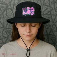 Retro Eighties 80's Pop Art Kawaii Anime Eyes Bucket Hat thumb 3
