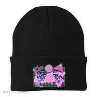 Retro Eighties 80's Pop Art Kawaii Anime Eyes Beanie thumb 0