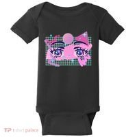 Retro Eighties 80's Pop Art Kawaii Anime Eyes Baby Bodysuit thumb 0