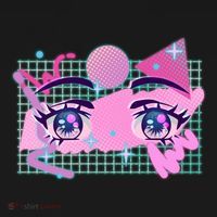 Retro Eighties 80's Pop Art Kawaii Anime Eyes Baby Bodysuit thumb 2