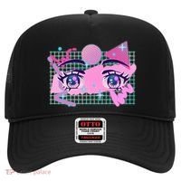 Retro Eighties 80's Pop Art Kawaii Anime Eyes Hat thumb 0
