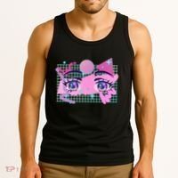 Retro Eighties 80's Pop Art Kawaii Anime Eyes Tank Top thumb 3