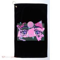 Retro Eighties 80's Pop Art Kawaii Anime Eyes Golf Towel thumb 0