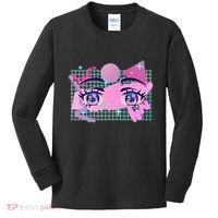 Retro Eighties 80's Pop Art Kawaii Anime Eyes Kids Long Sleeve Shirt thumb 0