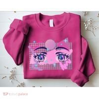 Retro Eighties 80's Pop Art Kawaii Anime Eyes Sweatshirt thumb 2
