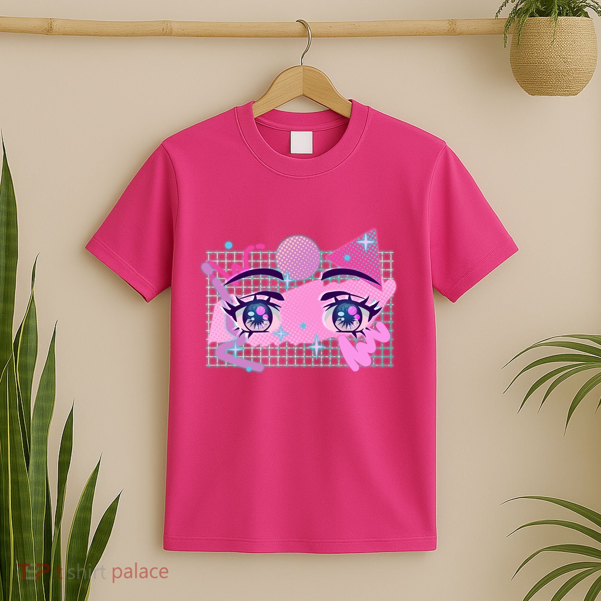 Retro Eighties 80's Pop Art Kawaii Anime Eyes T-Shirt