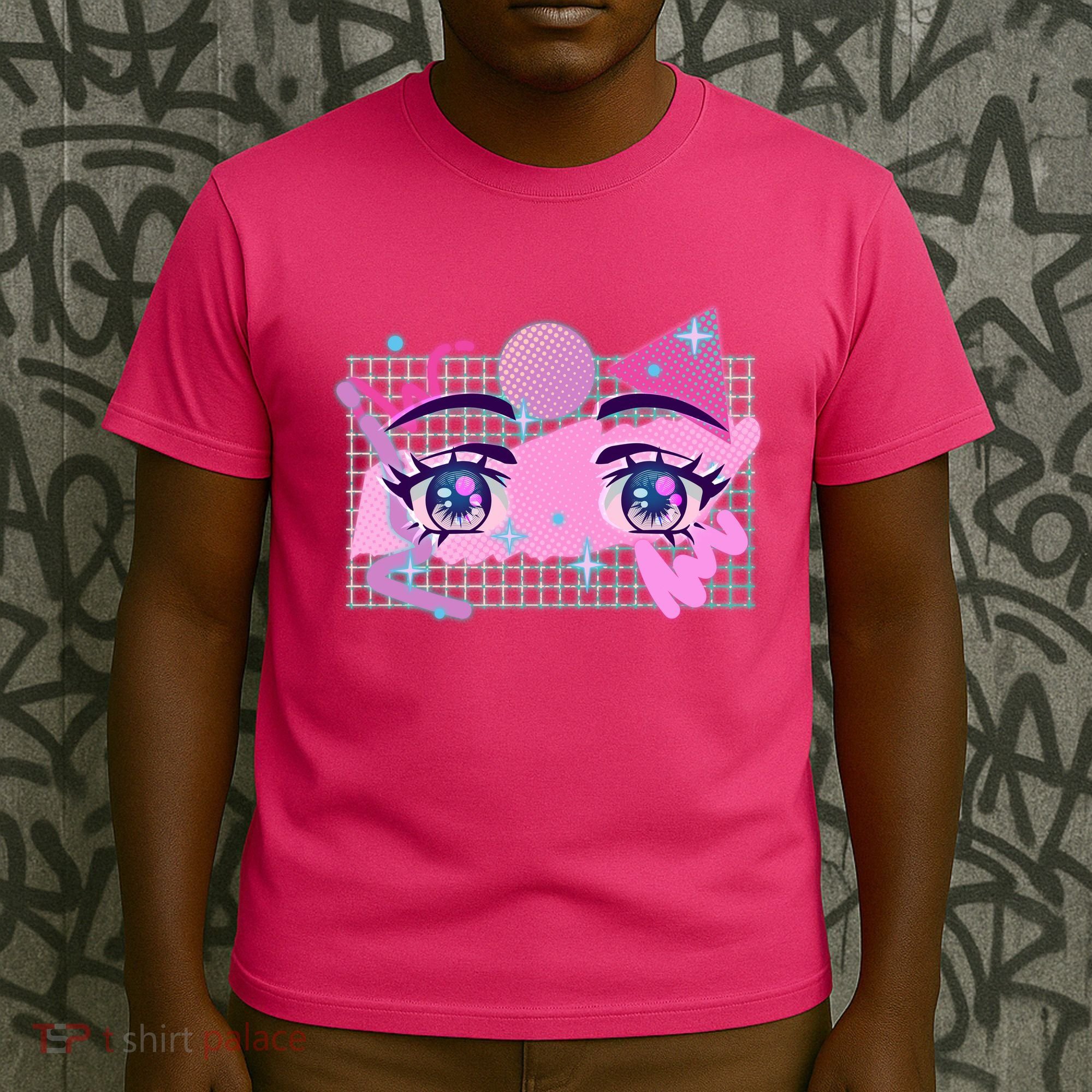 Retro Eighties 80's Pop Art Kawaii Anime Eyes T-Shirt