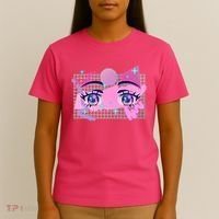 Retro Eighties 80's Pop Art Kawaii Anime Eyes T-Shirt thumb 4