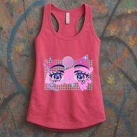 Retro Eighties 80's Pop Art Kawaii Anime Eyes Women's Tank Top thumb 3