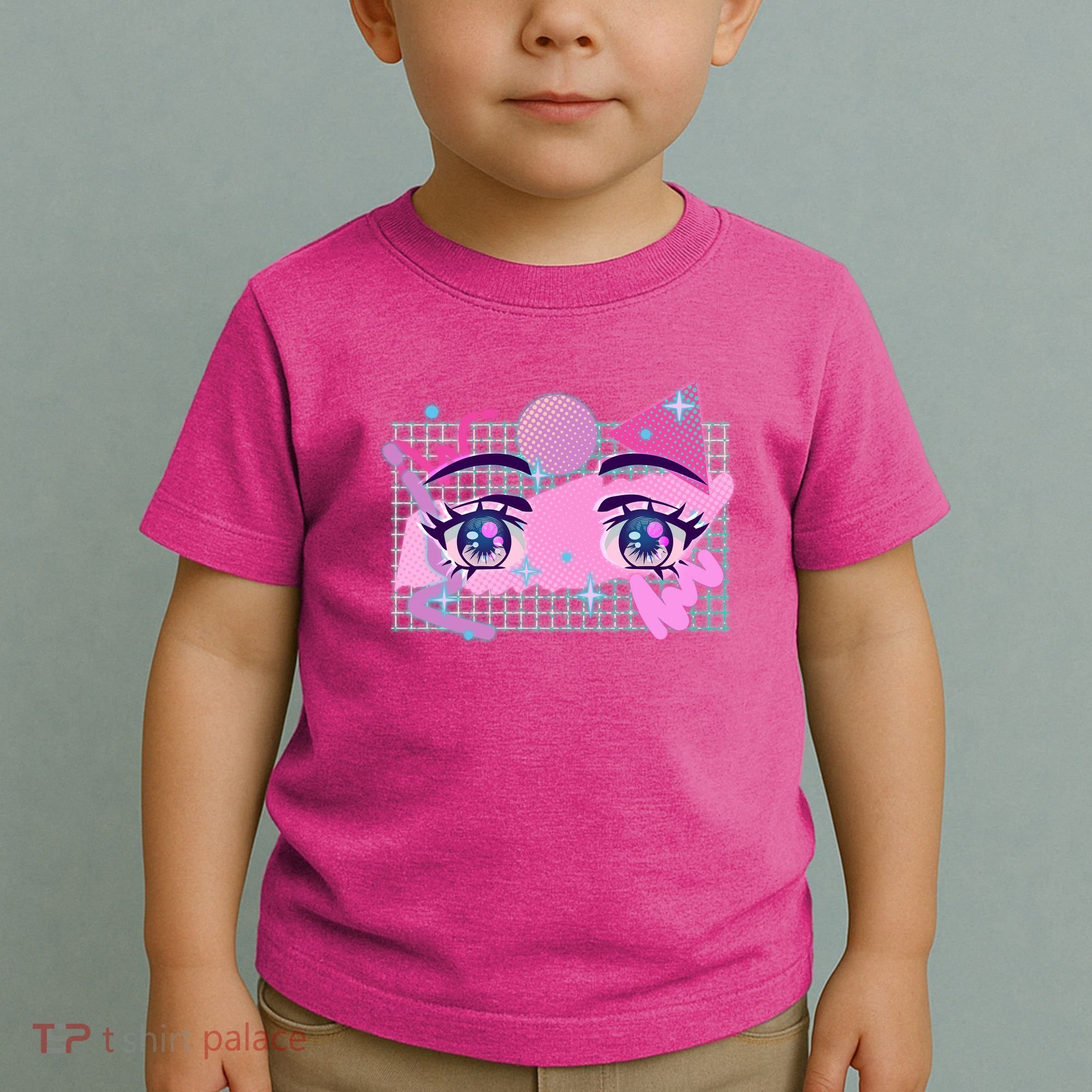 Retro Eighties 80's Pop Art Kawaii Anime Eyes Toddler T-Shirt