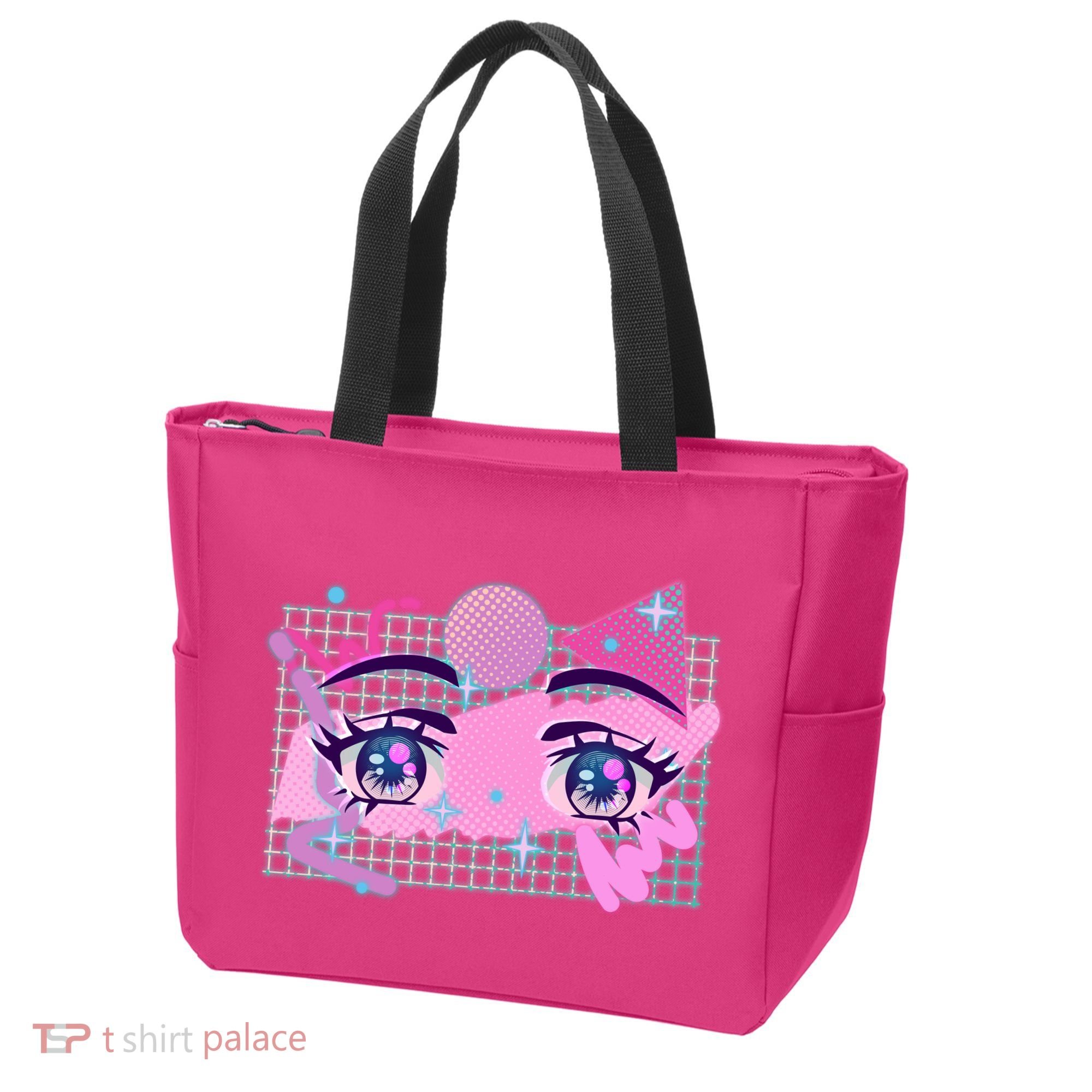 Retro Eighties 80's Pop Art Kawaii Anime Eyes Tote Bag