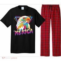 Retro Eighties 80's Merica Polygon Eagle Head Pajama Set thumb 0