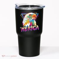 Retro Eighties 80's Merica Polygon Eagle Head Tumbler thumb 0