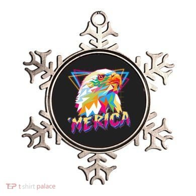 Retro Eighties 80's Merica Polygon Eagle Head Ornament